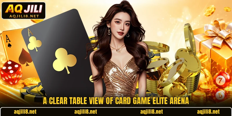 A clear table view of Card Game Elite Arena