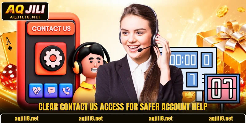 Clear contact us access for safer account help