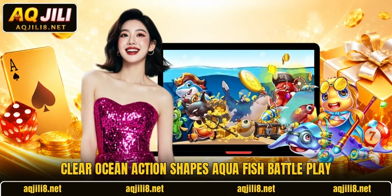 Clear ocean action shapes Aqua Fish Battle play Clear ocean action shapes Aqua Fish Battle play