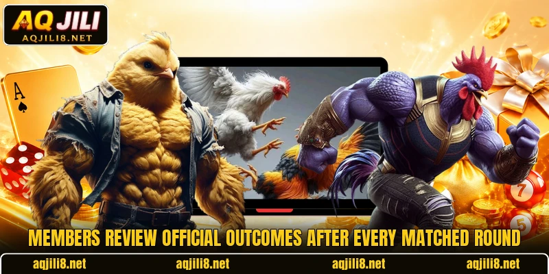Members review official outcomes after every matched round