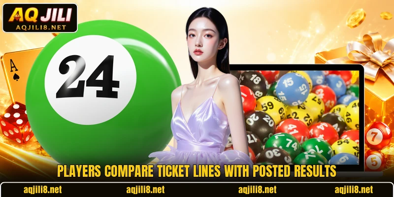 Players compare ticket lines with posted results
