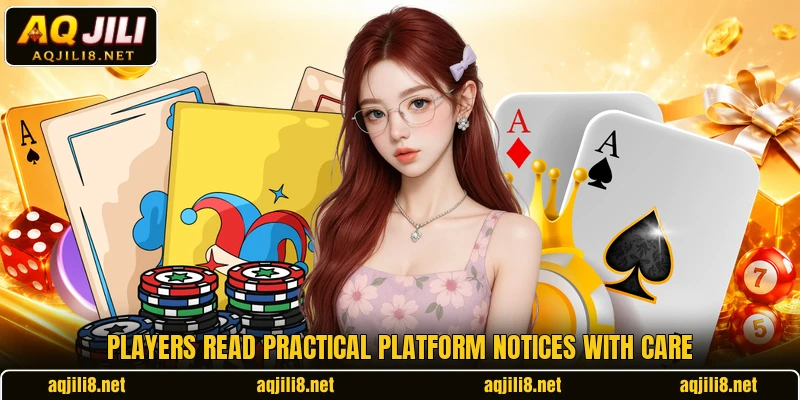 Players read practical platform notices with care