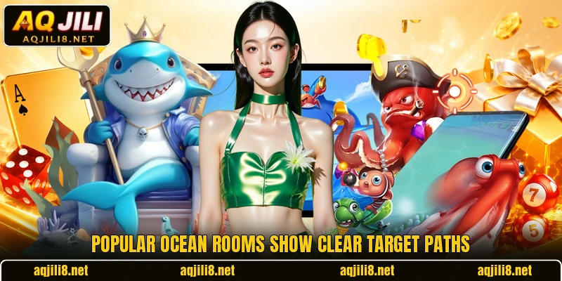 Popular ocean rooms show clear target paths