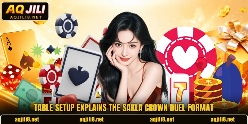 Table setup explains the Sakla Crown Duel format Table setup explains the Sakla Crown Duel format